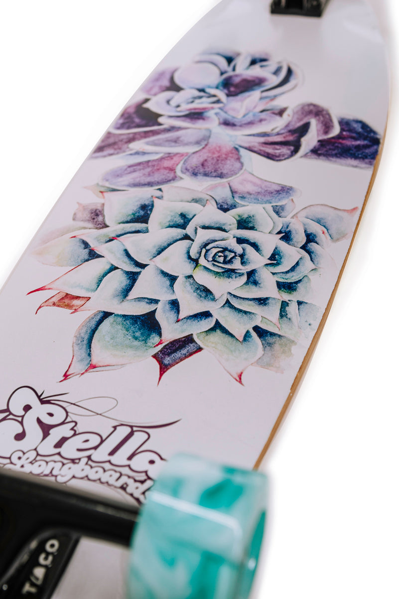Stella 38” Succulent Bluntnose Pintail Longboard Complete – Stella