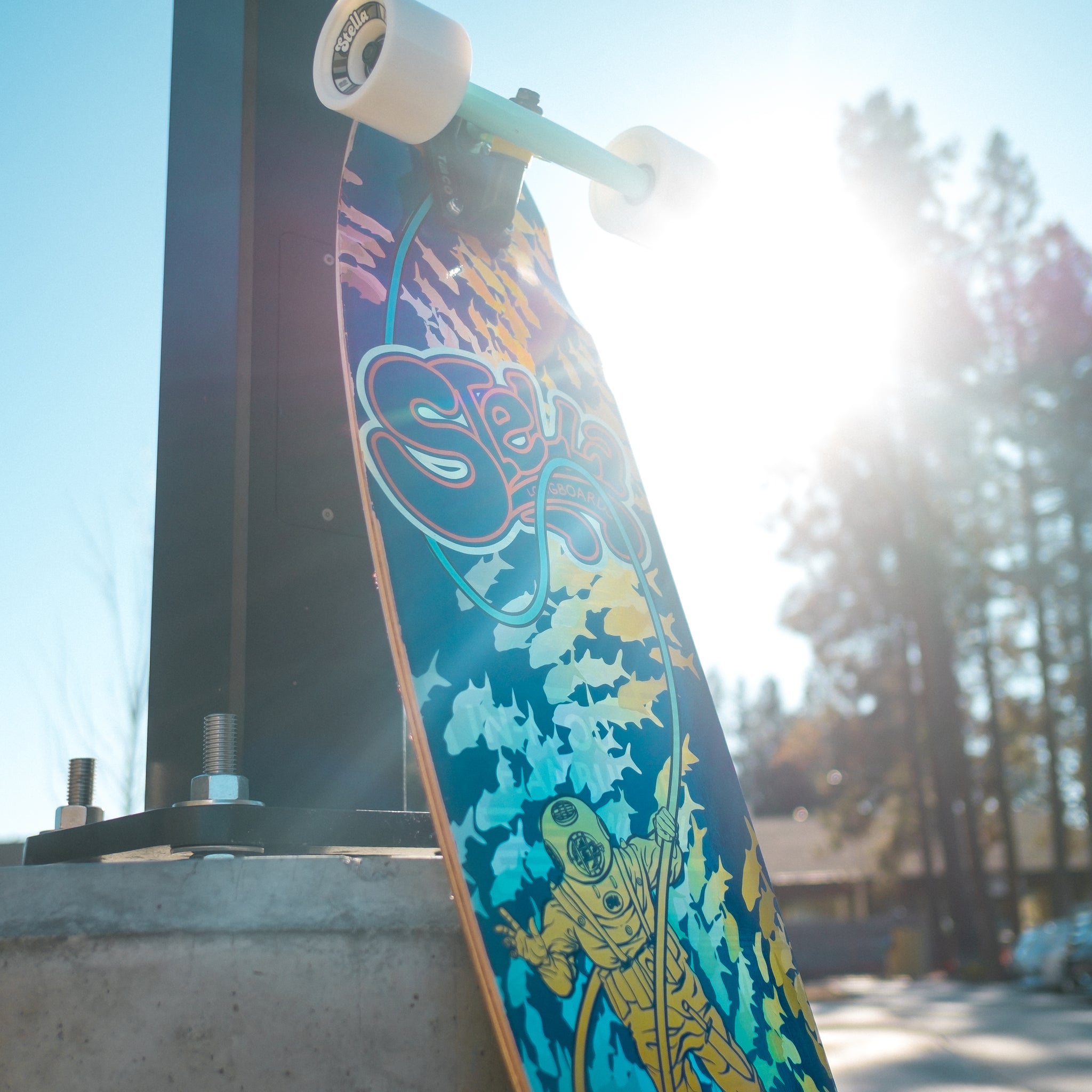 Stella 42” Kicktail Deep Sea Diver Longboard Complete – Stella